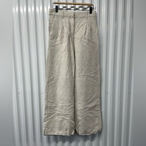 Aritzia Cream Wide-Leg Pants